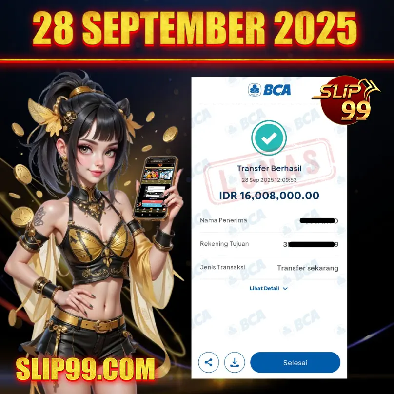 BUKTI KEMENANGAN MEMBER SLIP99