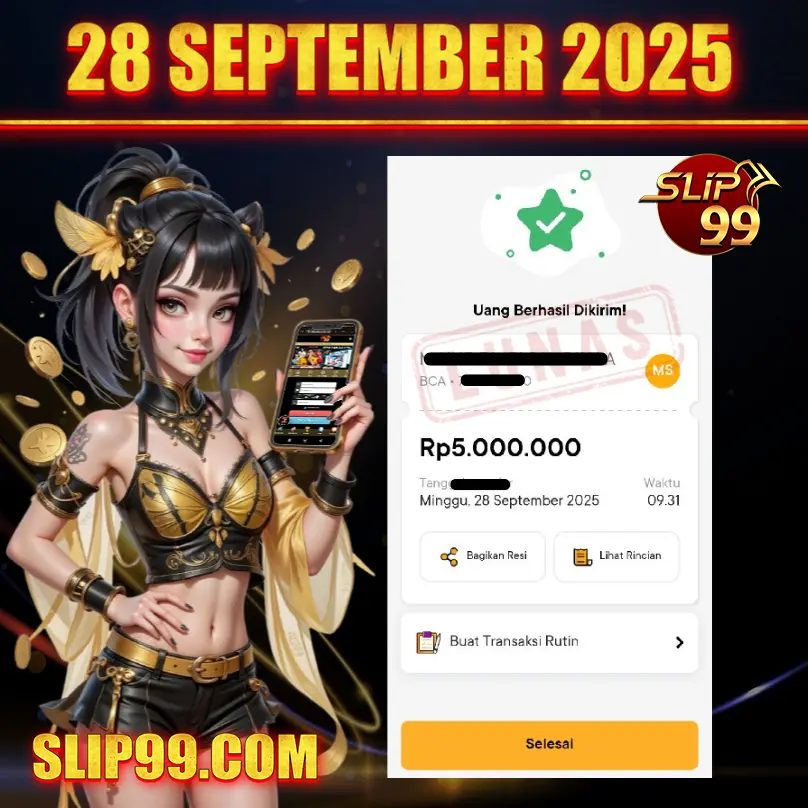 BUKTI KEMENANGAN MEMBER SLIP99