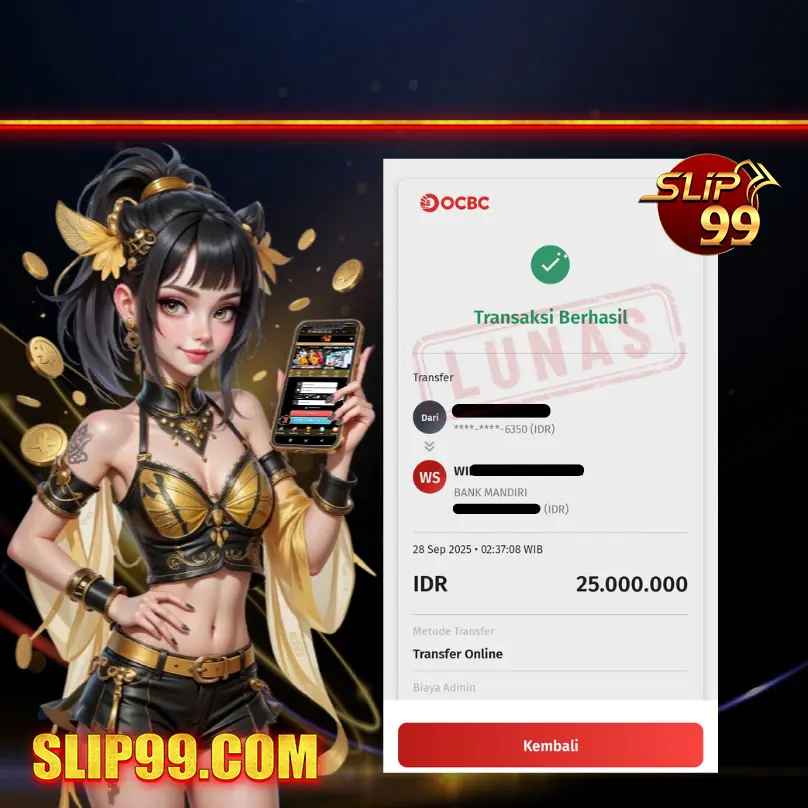 BUKTI KEMENANGAN MEMBER SLIP99