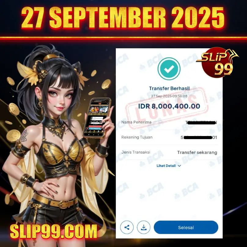 BUKTI KEMENANGAN MEMBER SLIP99