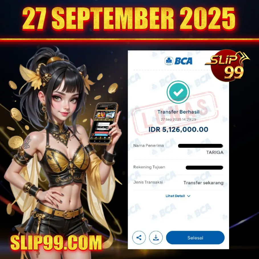 BUKTI KEMENANGAN MEMBER SLIP99