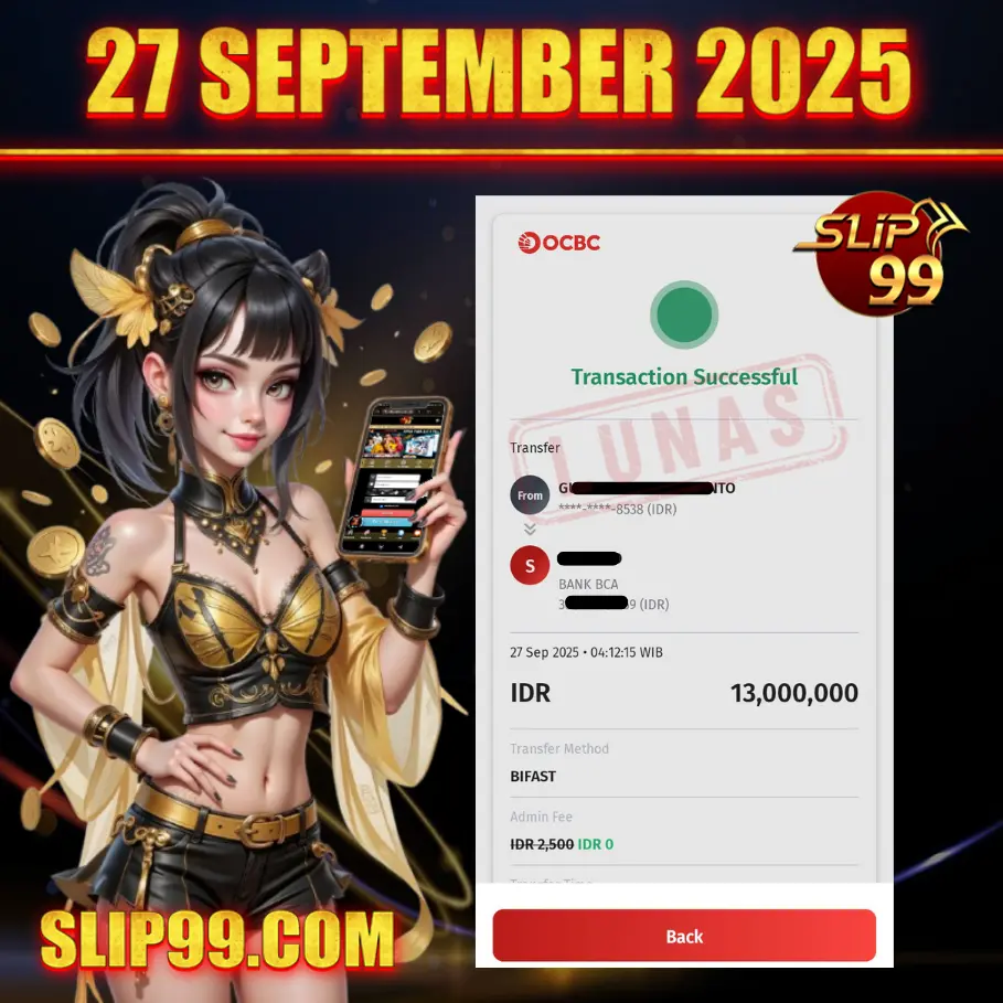 BUKTI KEMENANGAN MEMBER SLIP99