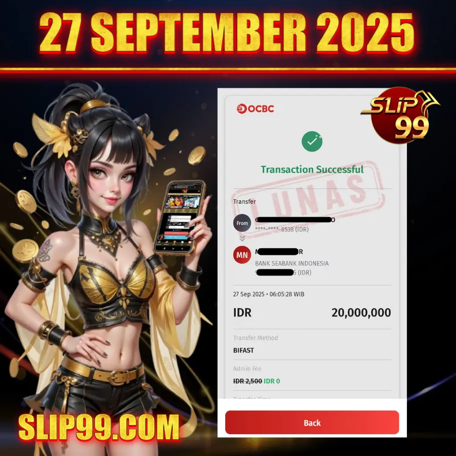BUKTI KEMENANGAN MEMBER SLIP99