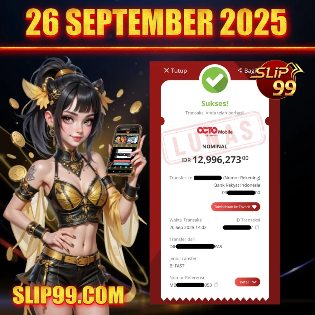 BUKTI KEMENANGAN MEMBER SLIP99