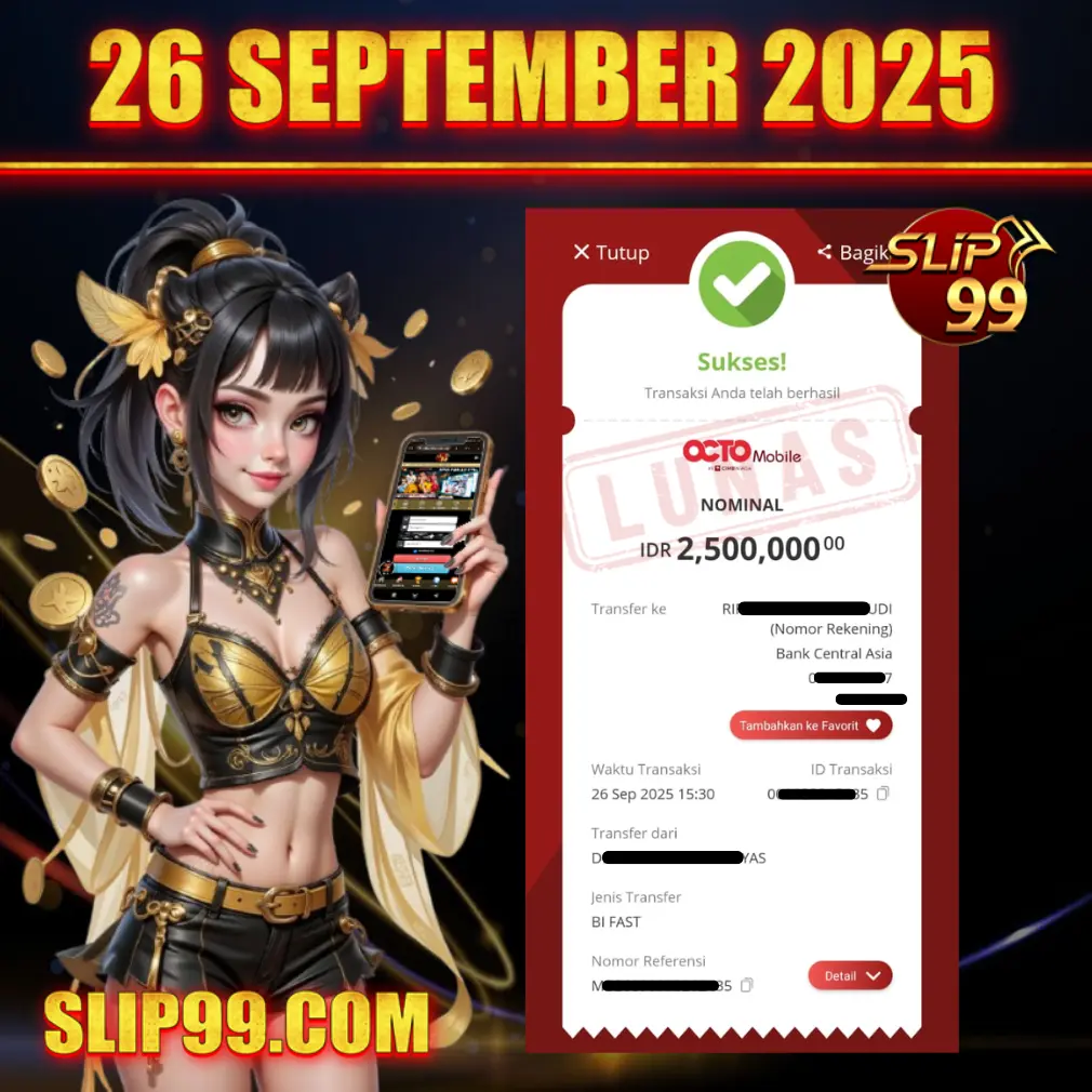 BUKTI KEMENANGAN MEMBER SLIP99