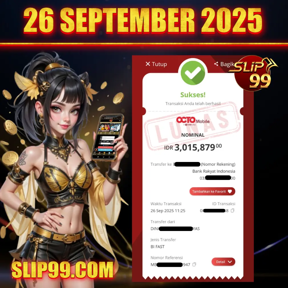 BUKTI KEMENANGAN MEMBER SLIP99