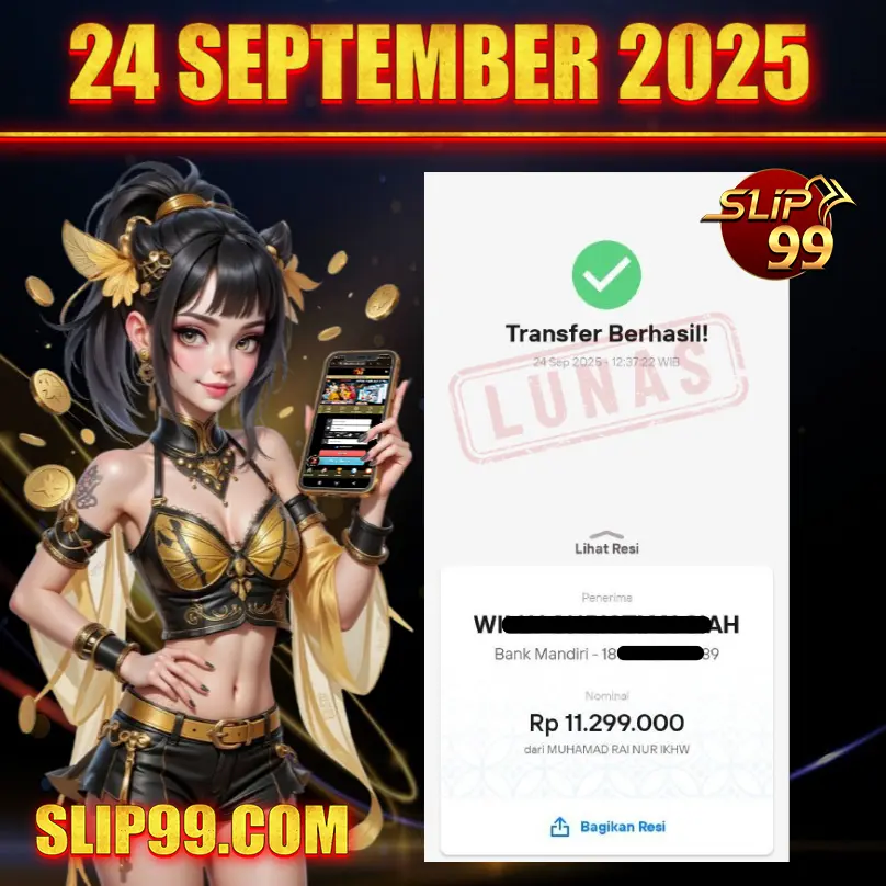 BUKTI KEMENANGAN MEMBER SLIP99