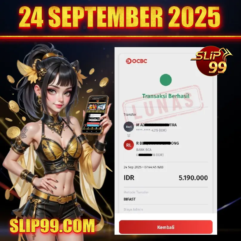 BUKTI KEMENANGAN MEMBER SLIP99