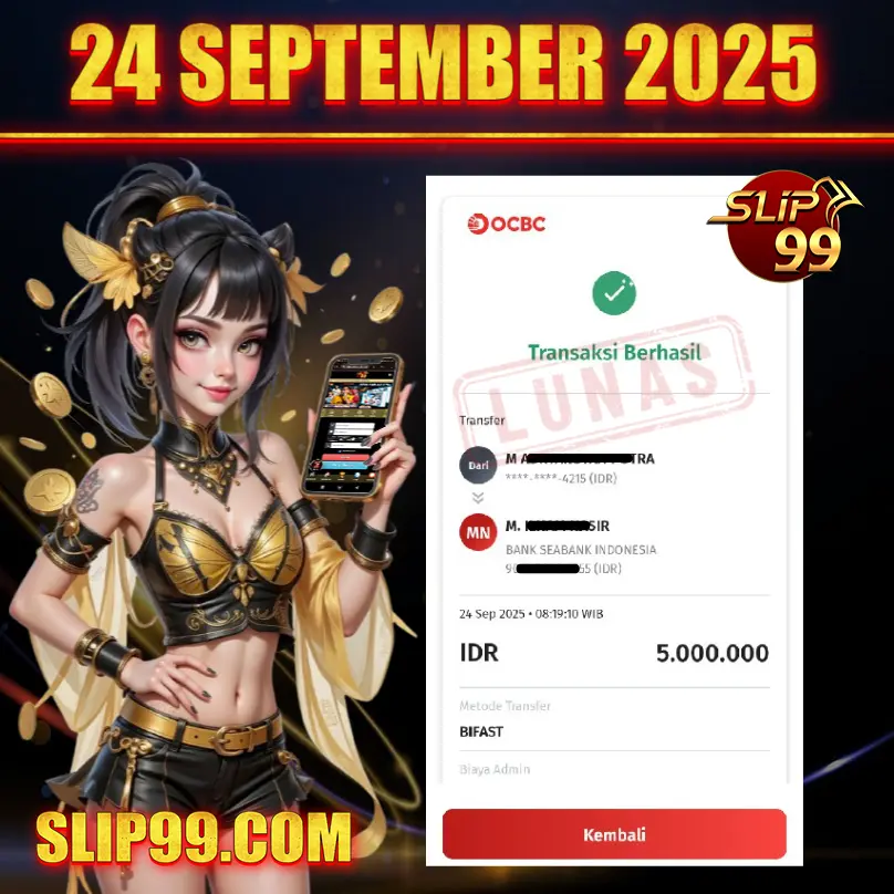 BUKTI KEMENANGAN MEMBER SLIP99