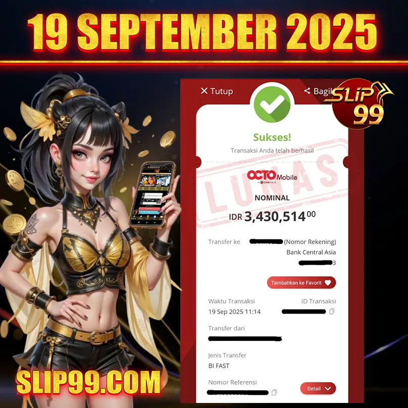 BUKTI KEMENANGAN MEMBER SLIP99