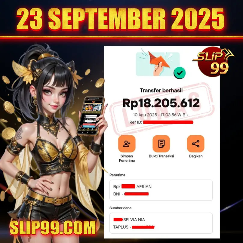 BUKTI KEMENANGAN MEMBER SLIP99